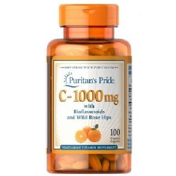 Vitamin C with Bioflavonoids and Rosehips 1000 mg 100 caplets