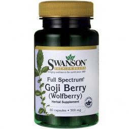 Swanson Goji Berry Wolfberry 500 mg 60 caps