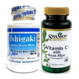 Ishigaki Amino Classic White with Swanson Vitamin C 500 mg